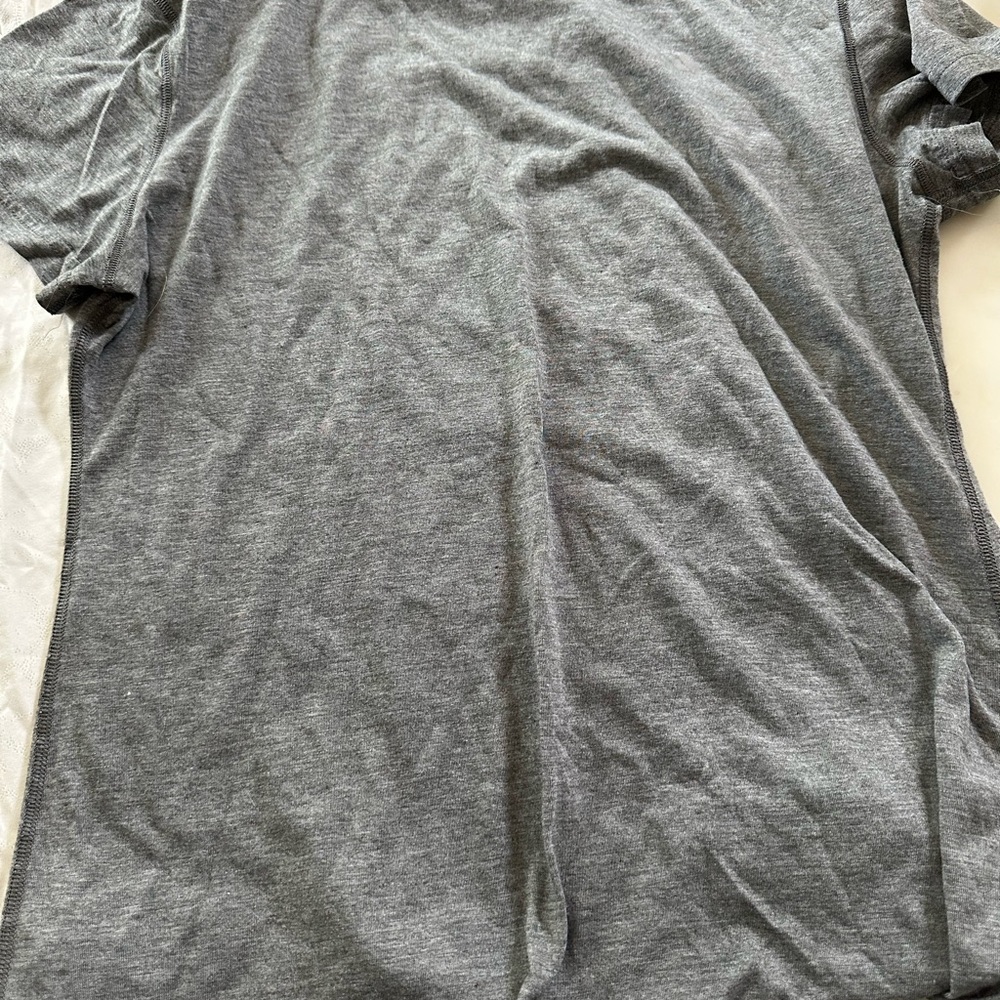 Adidas Gray Short Sleeve Tee Heathered Cotton Blend